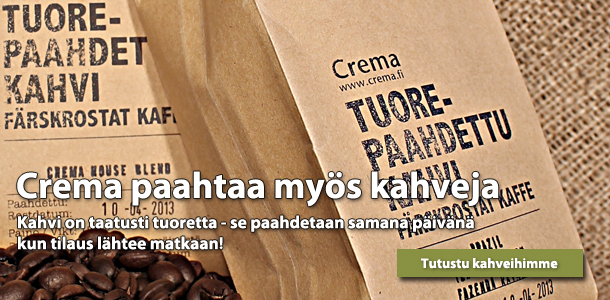Creman tuorepaahdetut kahvit