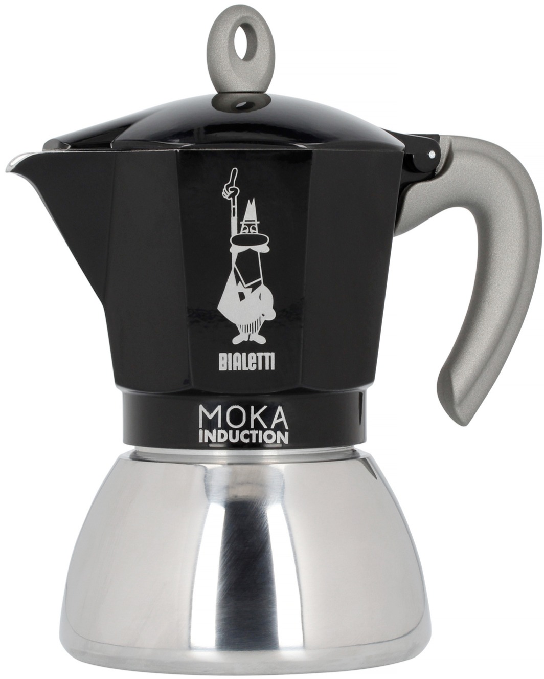 Bialetti Moka Induction Black Stovetop Espresso Maker - Crema