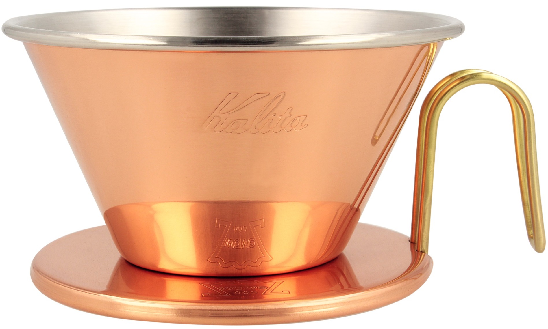 Kalita Copper Wave Dripper WDC185 kuparinen suodatinsuppilo Crema