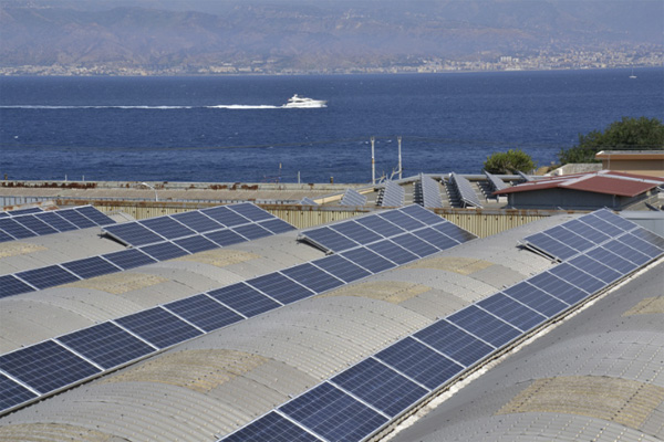 Miscela d'Oro sun panels on roof