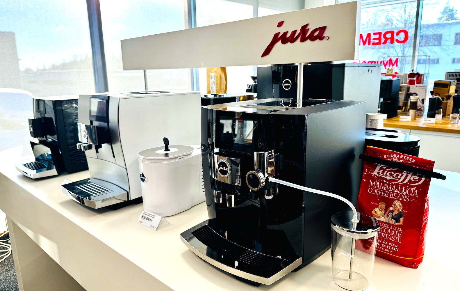 Jura showroom i vår butik i Konala, Helsingfors