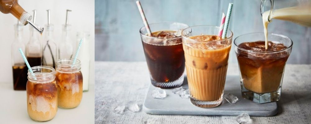 Cold Brew med mjölk och smaksirap