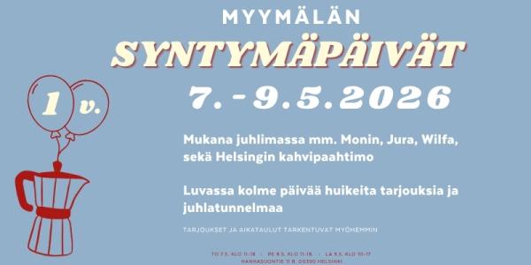 Creman kivijalkamyymälä Konalassa täyttää vuoden! Tarjolla maistiaisia ja tarjouksia.