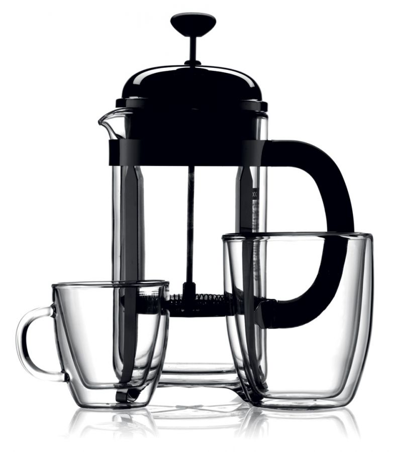 Bodum Bistro Double Walled Glass Mug, 2 pcs Crema