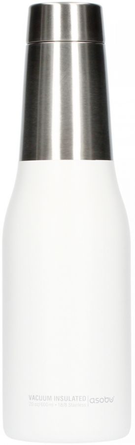 Asobu Asobu Oasis Water Bottle 600 ml, valkoinen