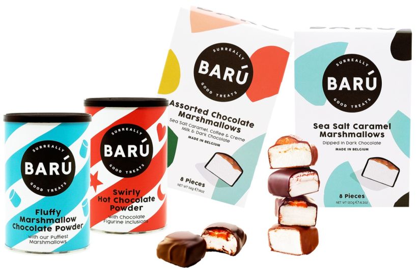 Barú maistelupaketti 2 x Marshmallow & 2 x Hot Chocolate