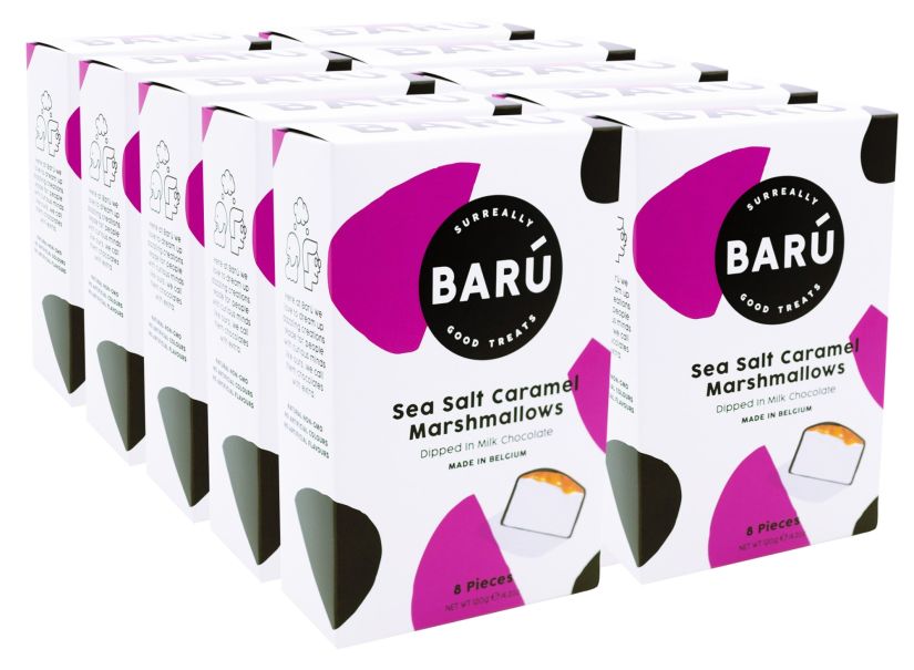 Barú Marshmallows Milk Chocolate, Sea Salt & Caramel 10 x 120 g