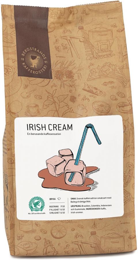 Bergstrands Irish Cream Flavoured Coffee 250 g Ground Coffee
