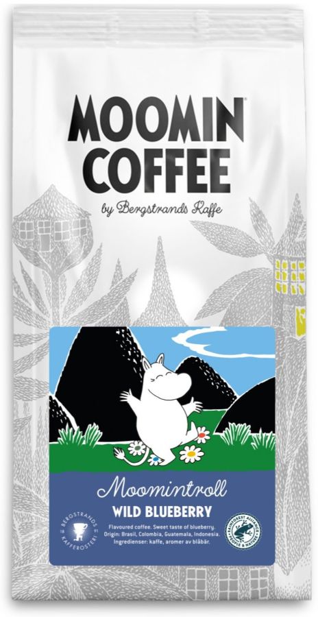 Bergstrands Moomintroll Wild Blueberry maustettu kahvi 250 g jauhettu