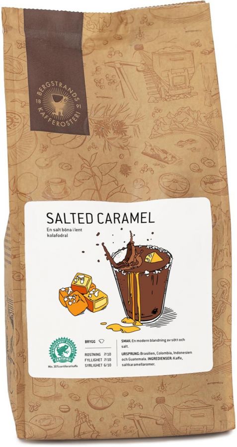 Bergstrands Salted Caramel Flavoured Coffee 250 g Ground