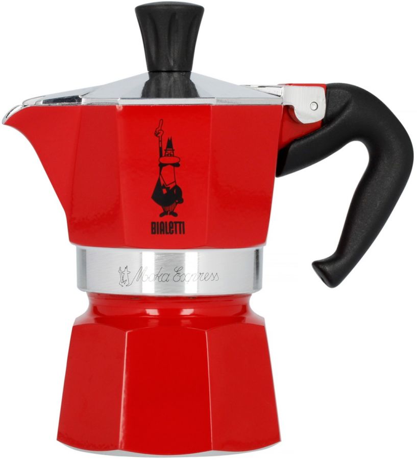 Bialetti Moka Express mutteripannu 1 kuppi, punainen