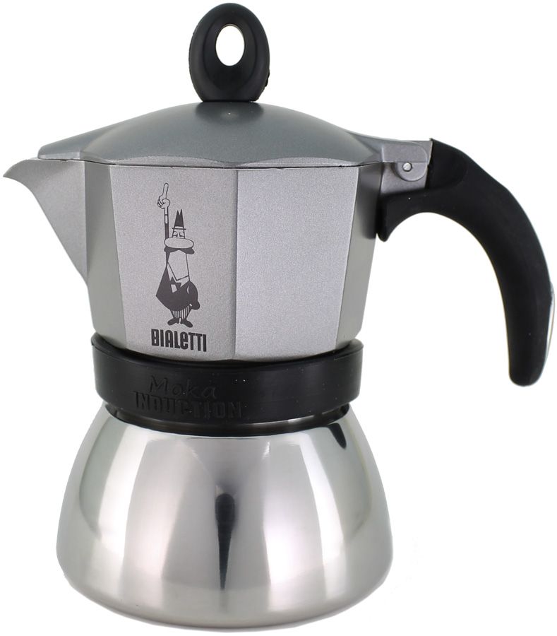 Bialetti Bialetti Moka Induction Anthracite 3 koppars mokabryggare