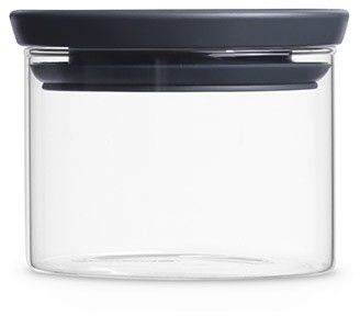 Brabantia glass jar with grey lid, 0.3 litres