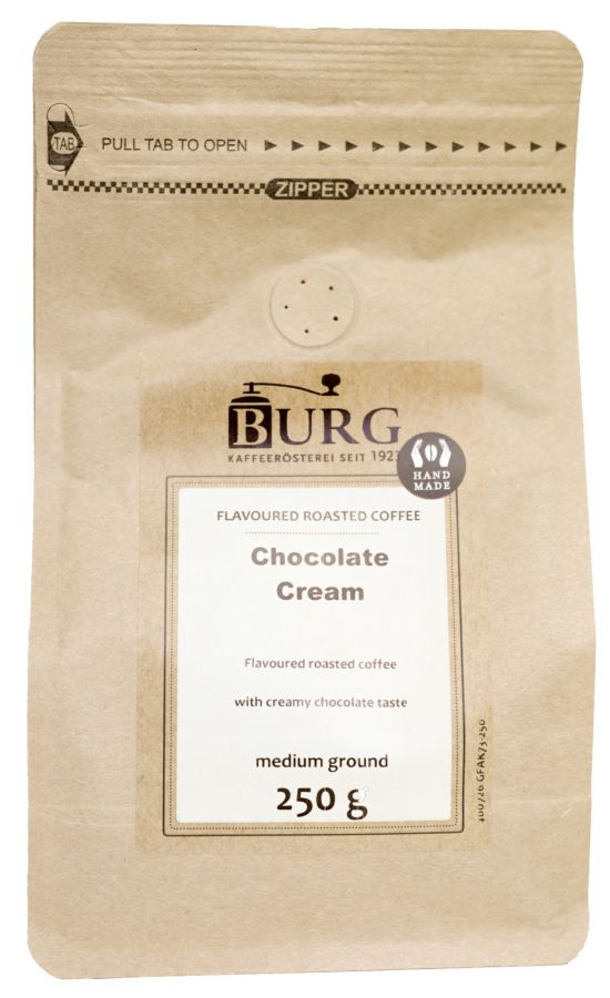 Burg Flavoured Coffee, Chocolate Cream 250 g