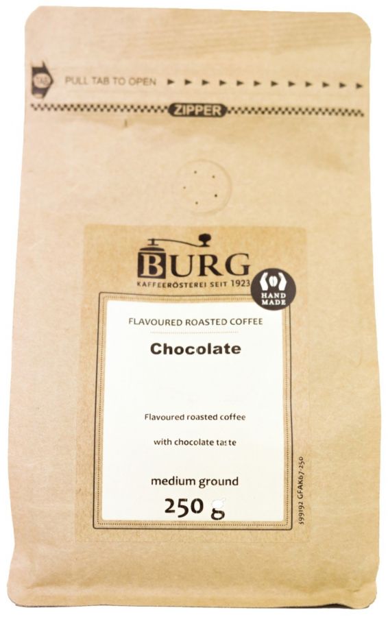 Burg Flavoured Coffee, Chocolate 250 g Ground