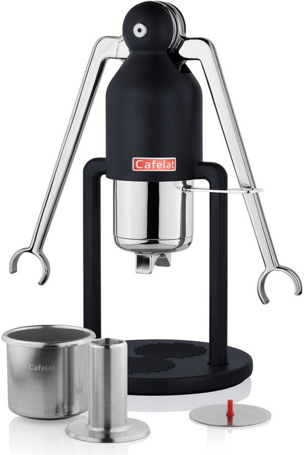 Cafelat Robot Regular manuell espressomaskin, svart