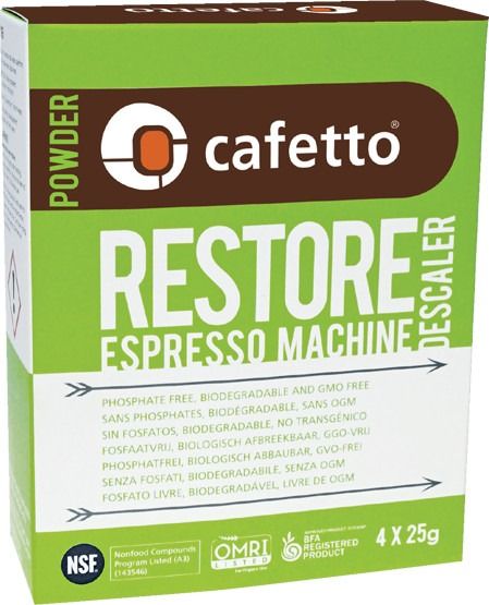 Cafetto Cafetto Restore ekologinen kalkinpoistojauhe 4 x 25 g pussi