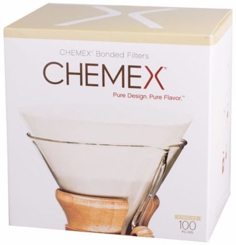 Chemex Pre-folded Circles runda kaffefilter till 6, 8 och 10 koppars kanna, 100 st.