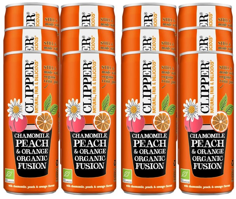Clipper Chamomile, Peach & Orange Organic Fusion 250 ml - 12-pack