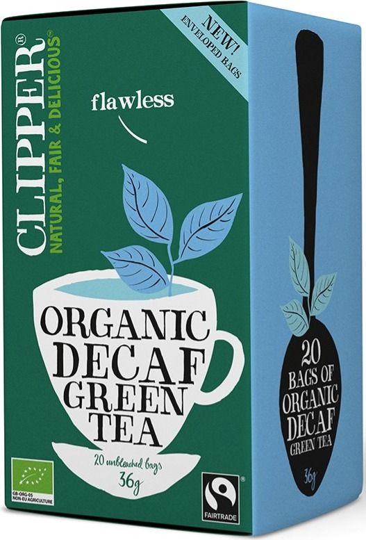 Clipper Organic Decaf Green Tea 20 teepussia