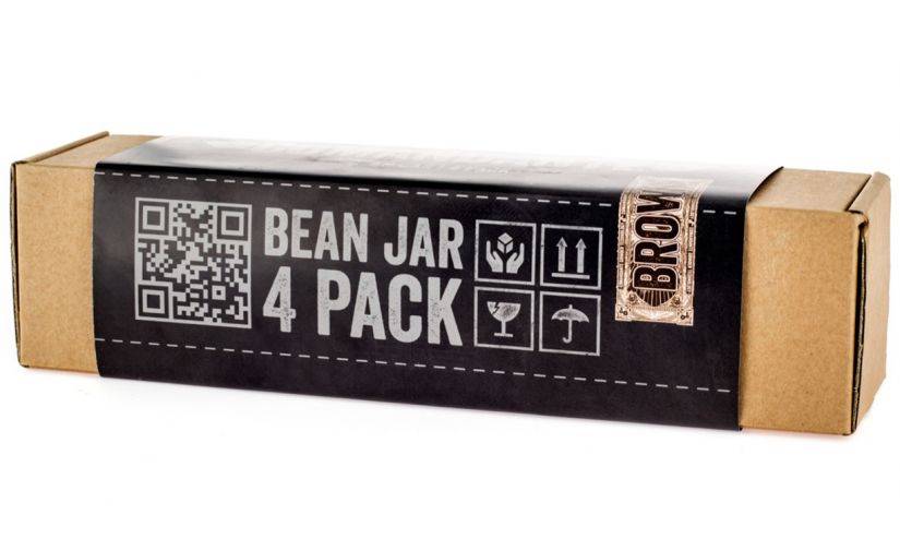 Comandante Comandante Bean Jar 4 Pack, ruskea lasi