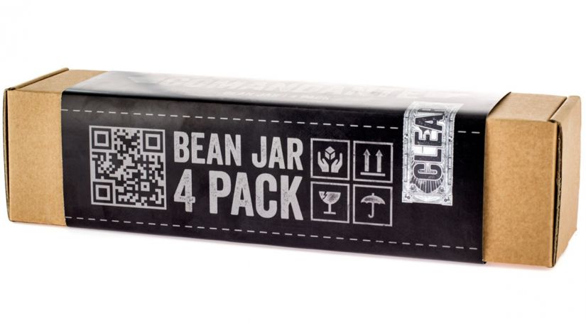Comandante Bean Jar 4 Pack, kirkas lasi