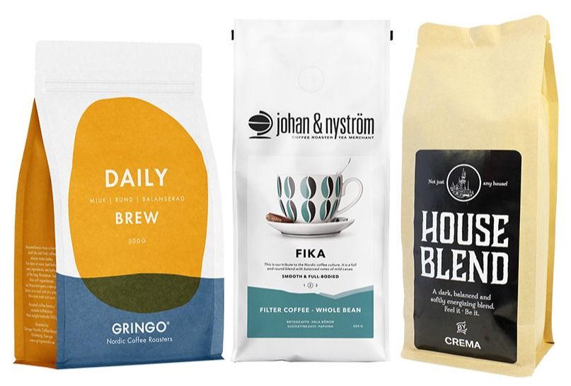 Crema House Blend + Gringo Nordic Daily Brew  + Johan & Nyström Fika 3 x 500 g kahvipavut