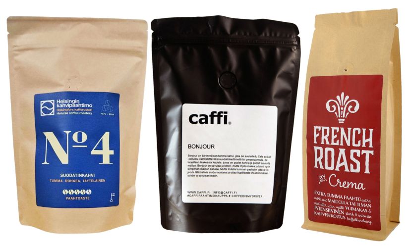 Pienpaahtimo ranskalaispaahtoiset kahvit 3 x 250 g