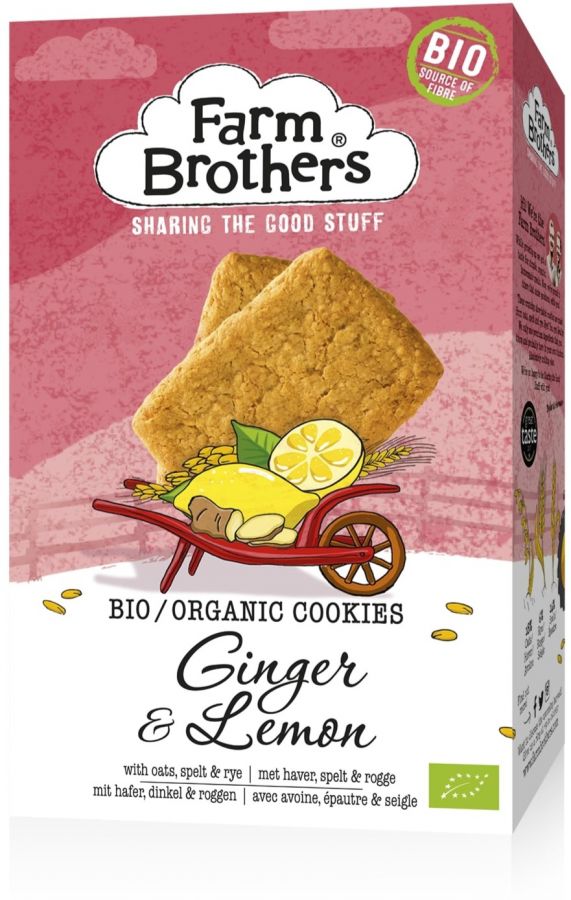 Farm Farm Brothers Luomu inkivääri & sitruuna cookie 150 g
