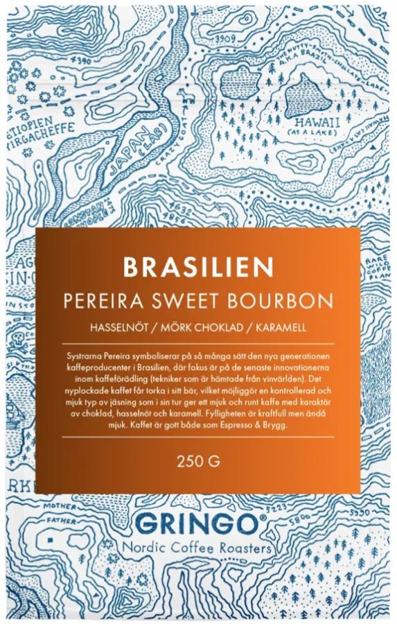 Gringo Nordic Brasilien Pereira Sweet Bourbon 250 g Coffee Beans