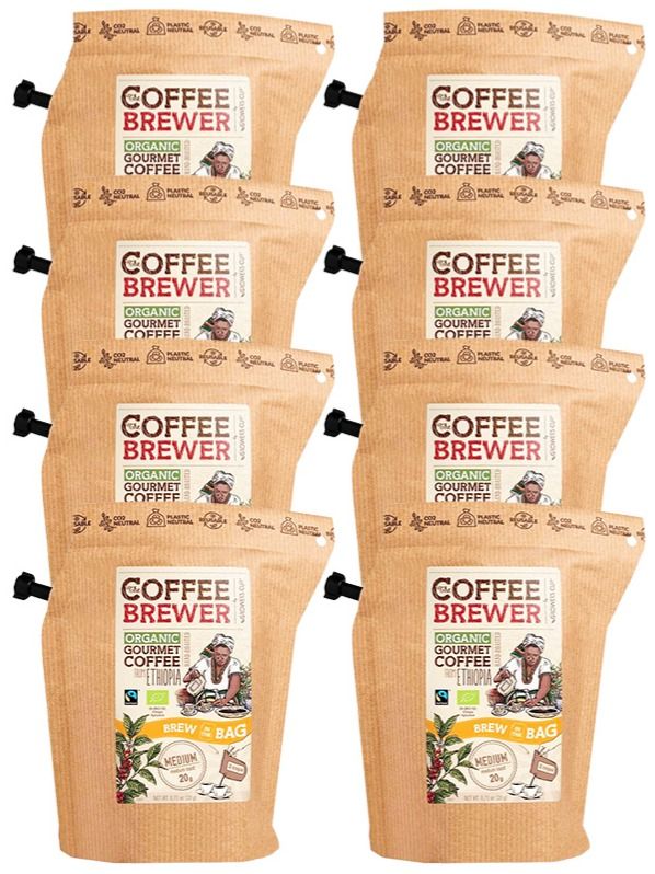 Grower's Cup Ethiopia FTO Coffeebrewer -utflyktskaffe - 8 påsar
