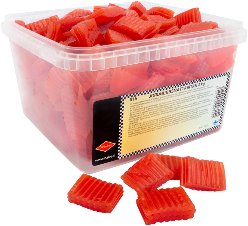 Halva Halva Mansikkamattopala, laatikko 2 kg