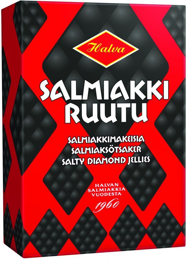 Halva Halva Salmiakkiruutu, rasia 240 g
