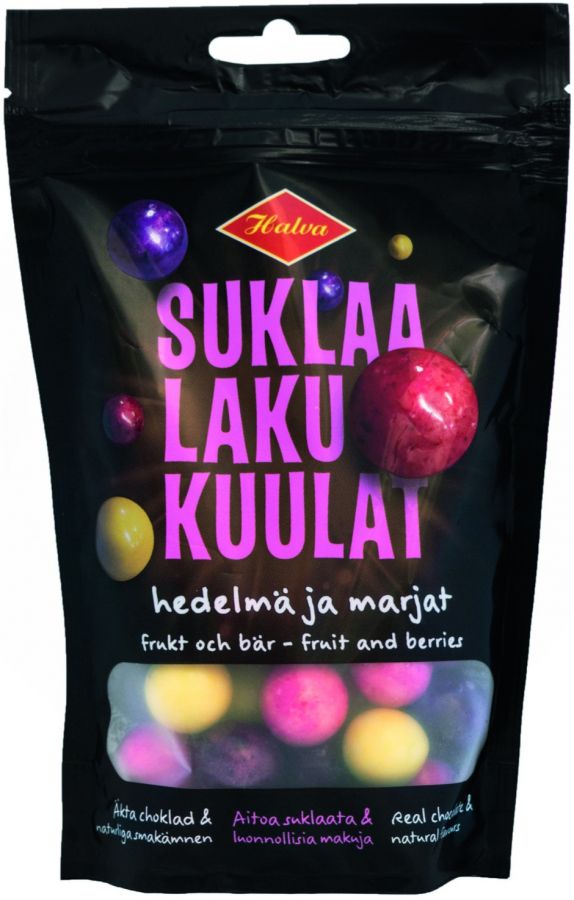 Halva Halva Suklaalakukuulat - Hedelmä & Marjat 140 g