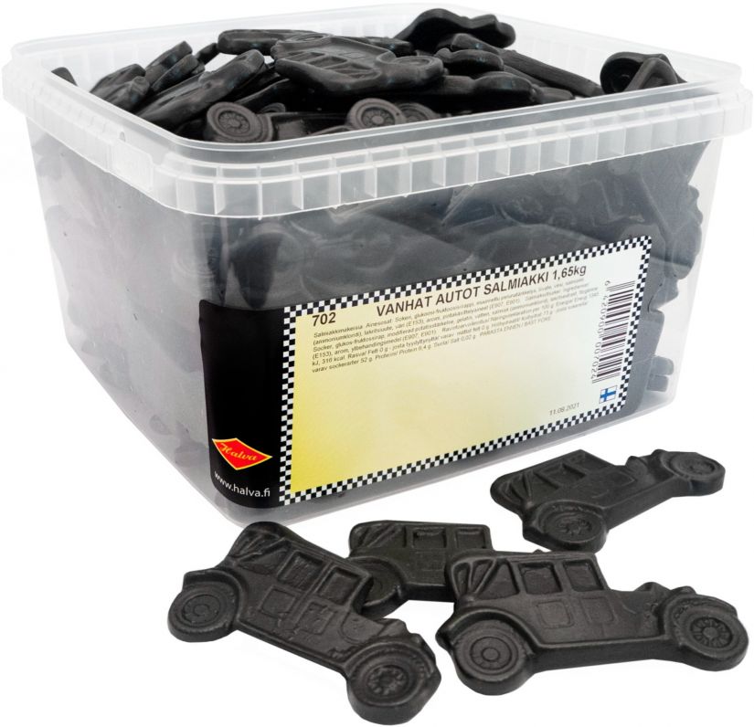Halva Old Cars Salty Licorice, Box 1.65 kg