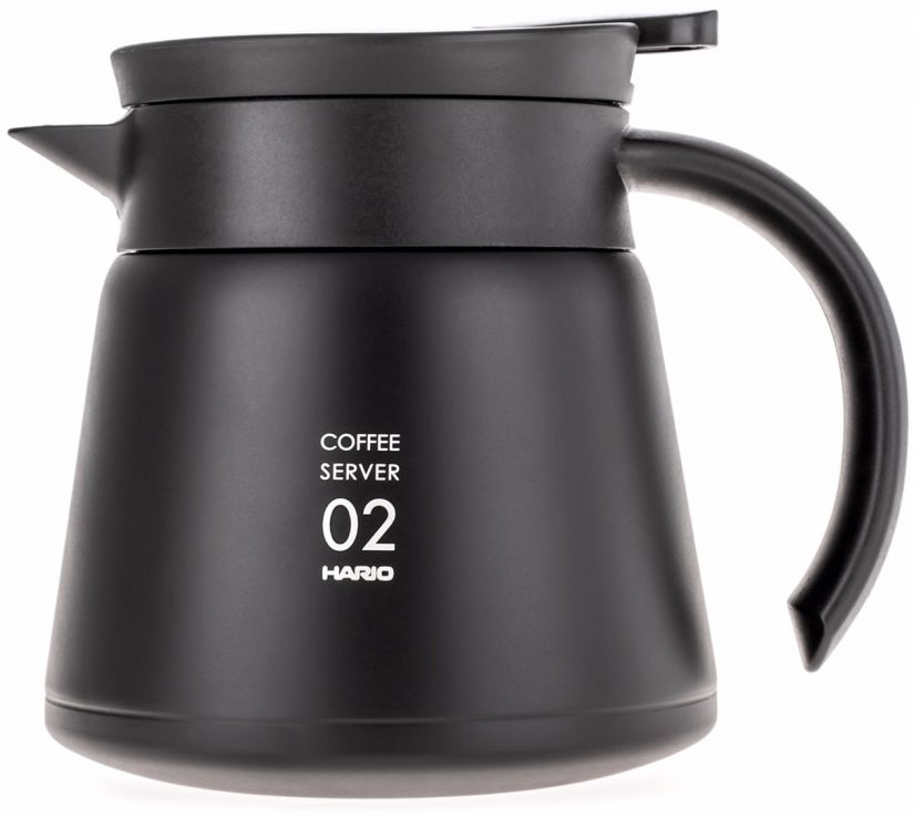 Hario V60 02 Insulated Stainless Steel Server 600 ml, musta