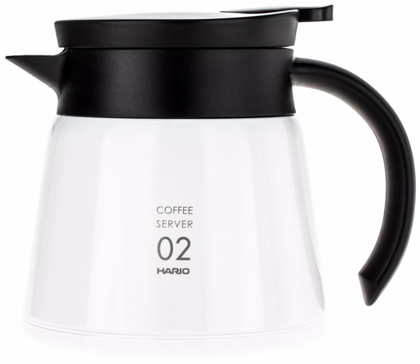 Hario V60 02 Insulated Stainless Steel Server 600 ml, valkoinen