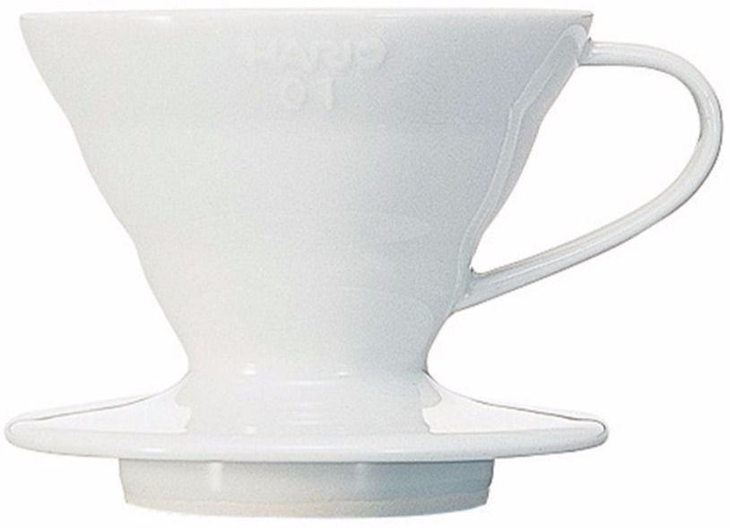 Hario V60 Ceramic Coffee Dripper Size 01, White