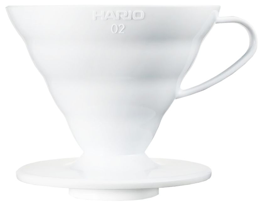Hario V60 Dripper storlek 02 filterhållare, vit plast