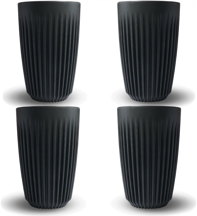 Huskee Huskee Cup 4 pcs, 350 ml Charcoal