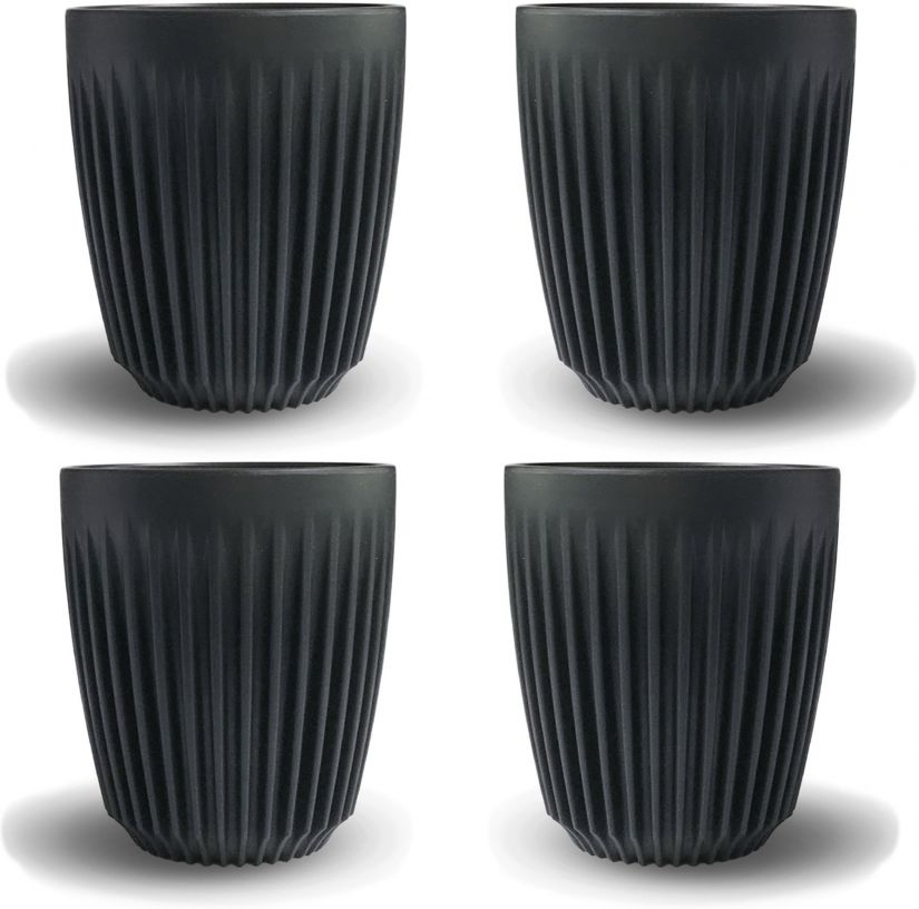 Huskee Huskee Cup muki 4 kpl, 235 ml musta