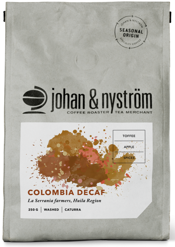 Johan Johan & Nyström Colombia Decaf 250 g Coffee Beans