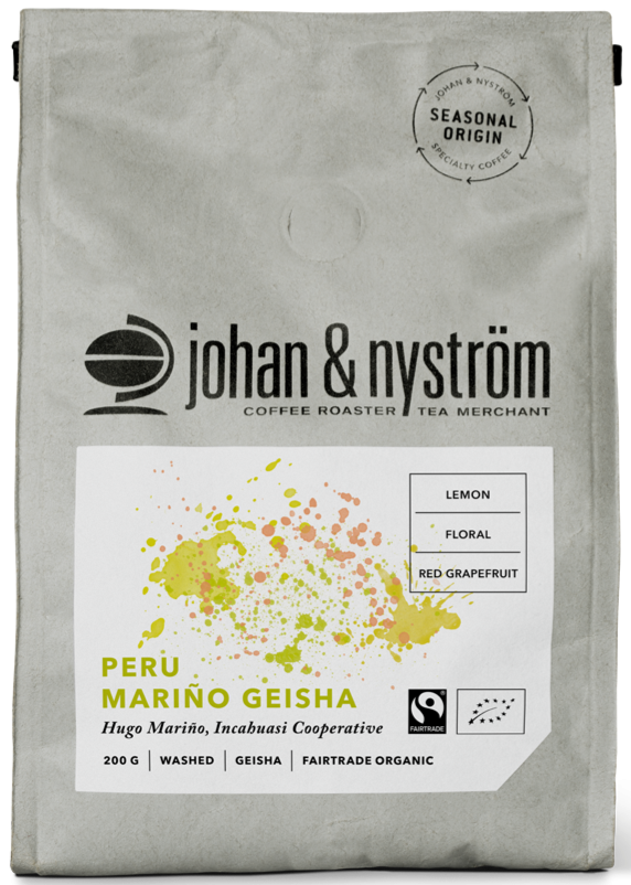 Johan Johan & Nyström Peru Mariño Geisha 250 g kahvipavut