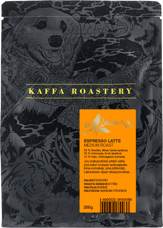 Kaffa Roastery Espresso Latte 250 g kahvipavut