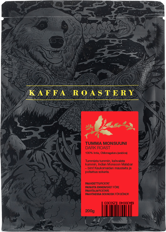 Kaffa Kaffa Roastery Tumma Monsuuni 200 g kahvipavut