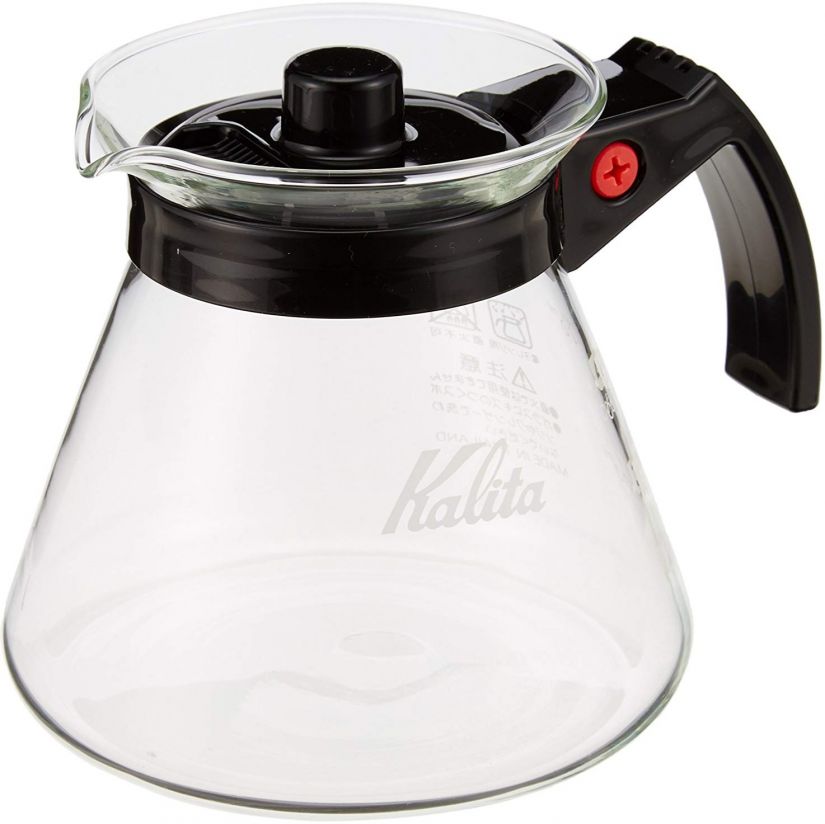 Kalita Kalita Glass Server N tarjoilukannu mustalla kahvalla 500 ml