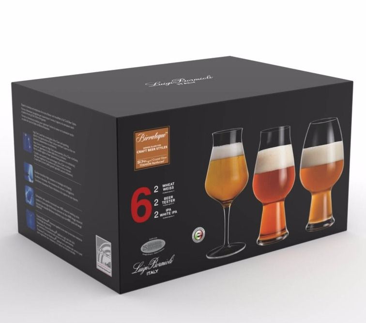 Luigi Luigi Bormioli Birrateque IPA, Wheat & Tester 6 olutlasin setti