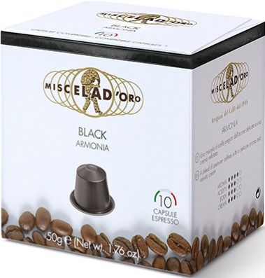 Miscela Miscela d'Oro Black Nespresso Compatible Coffee Capsules 10 pcs