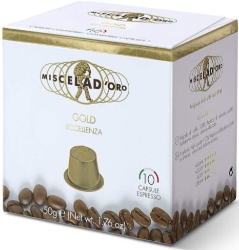 Miscela d'Oro Gold Nespresso Compatible Coffee Capsules 10 pcs
