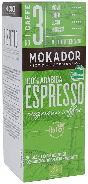 Mokador Mokador 100 % Arabica Bio Organic espresso pods 20 st